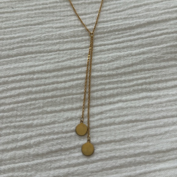 Gold lariat necklace - Picture 2 of 2